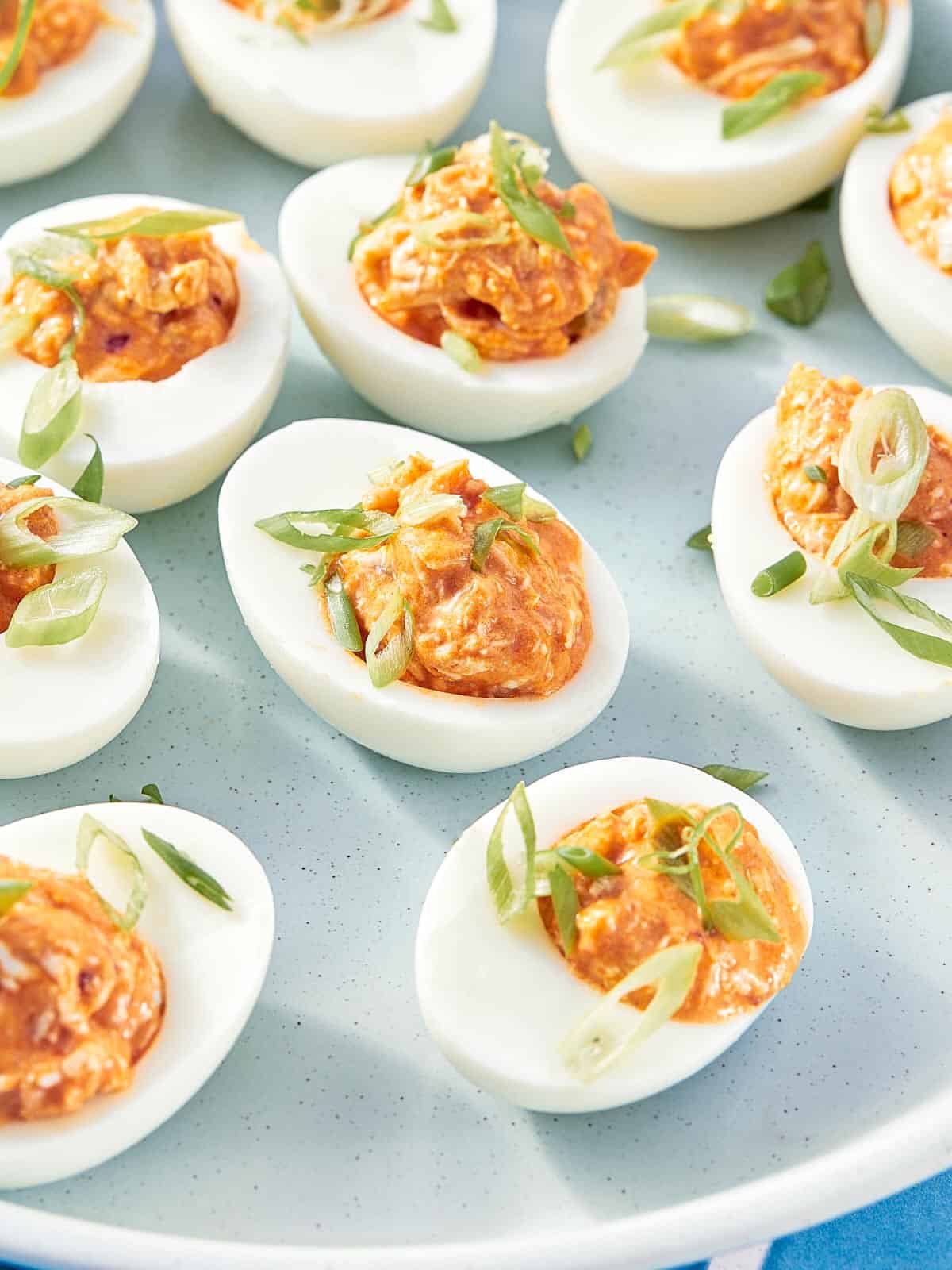 Quick Buffalo Chicken Deviled Eggs for Game Day & Gatherings
